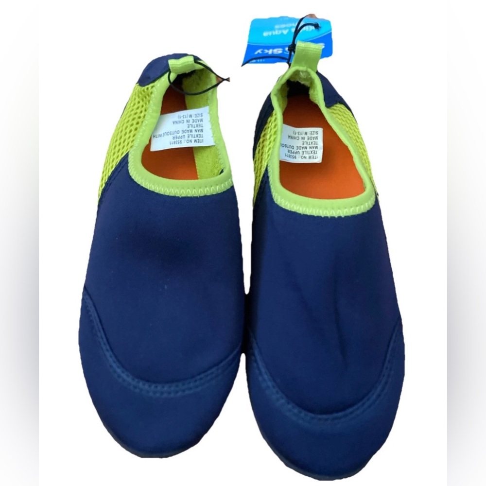 Sun & Sky Blue Neon Kid’s Aqua Shoes Tubbies Water Shoes Kid’s Size M (13-1)-NWT